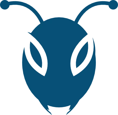A stylised image representing the head of an insect