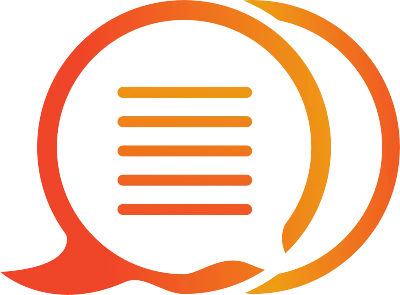 A stylised image of a speech bubble.