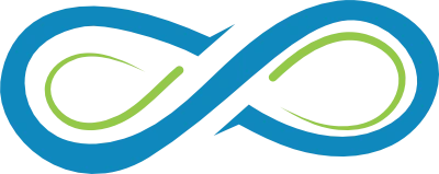 A stylised image of an infinity symbol