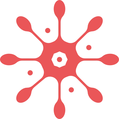 A stylised drawing representing a neuron